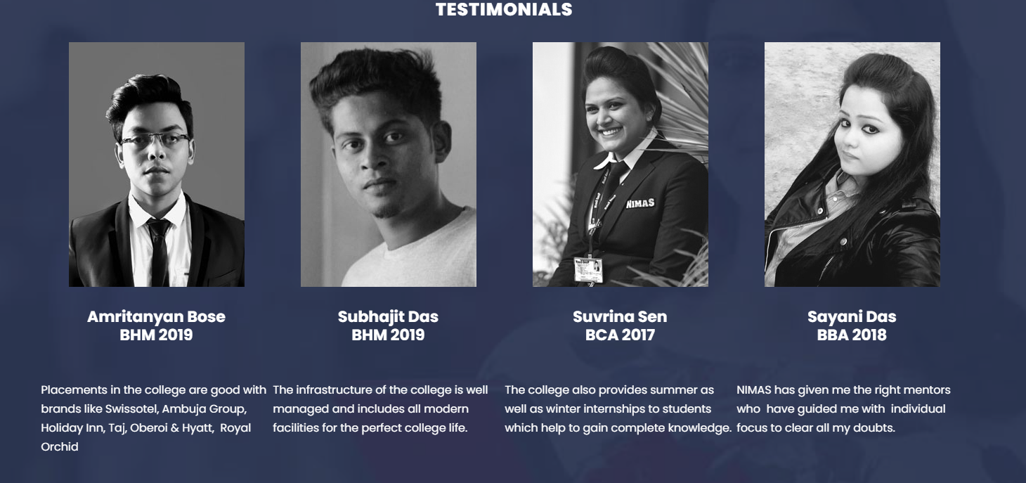NIMAS Student Testimonials